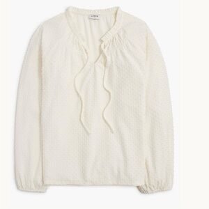 J. Crew Women's Ivory Textured Blouse